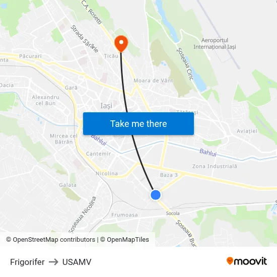 Frigorifer to USAMV map