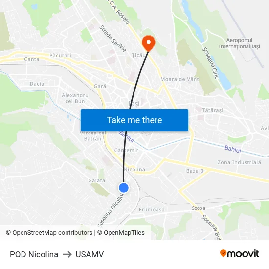 POD Nicolina to USAMV map