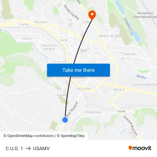 C.U.G. 1 to USAMV map