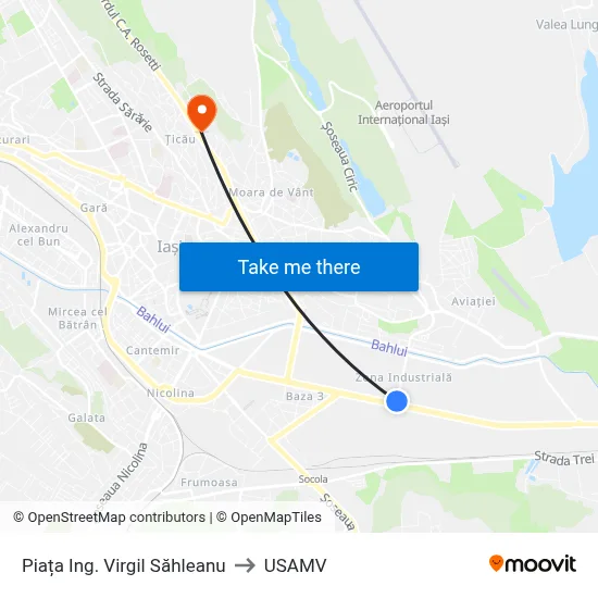 Piața Ing. Virgil Săhleanu to USAMV map