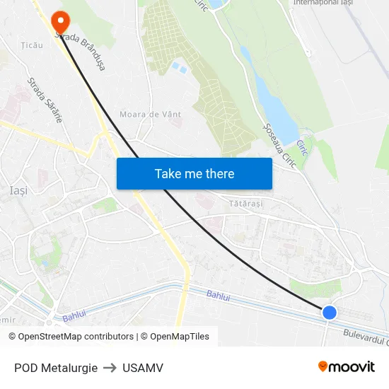 POD Metalurgie to USAMV map