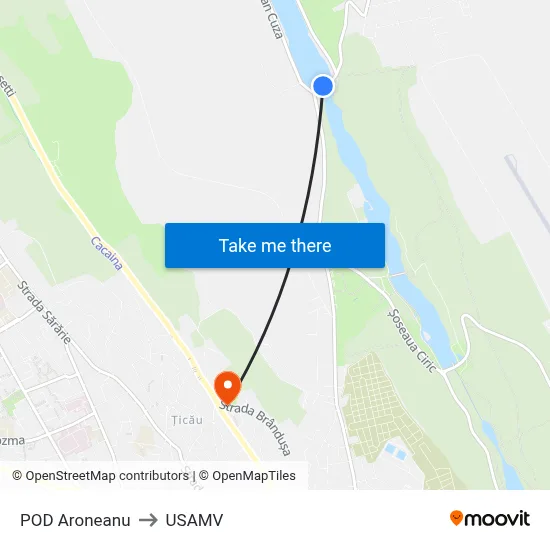 POD Aroneanu to USAMV map