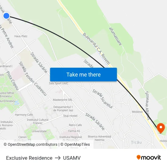 Exclusive Residence to USAMV map
