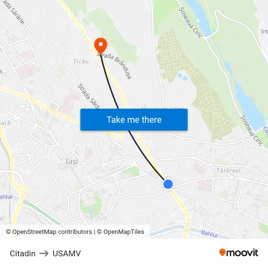 Citadin to USAMV map