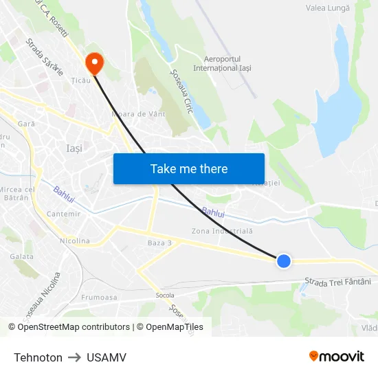 Tehnoton to USAMV map