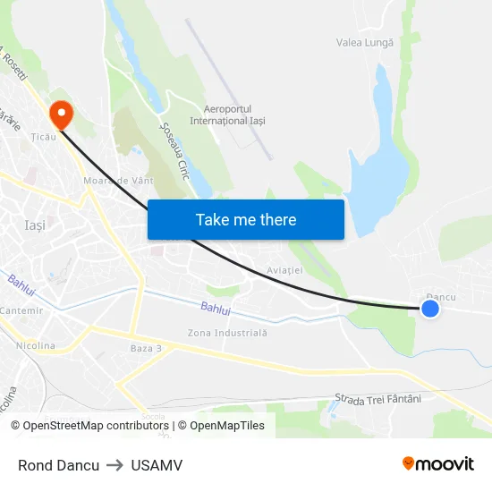 Rond Dancu to USAMV map