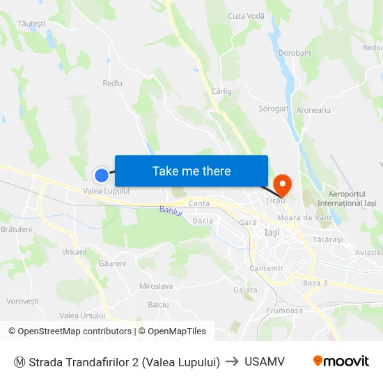 Ⓜ Strada Trandafirilor 2 (Valea Lupului) to USAMV map