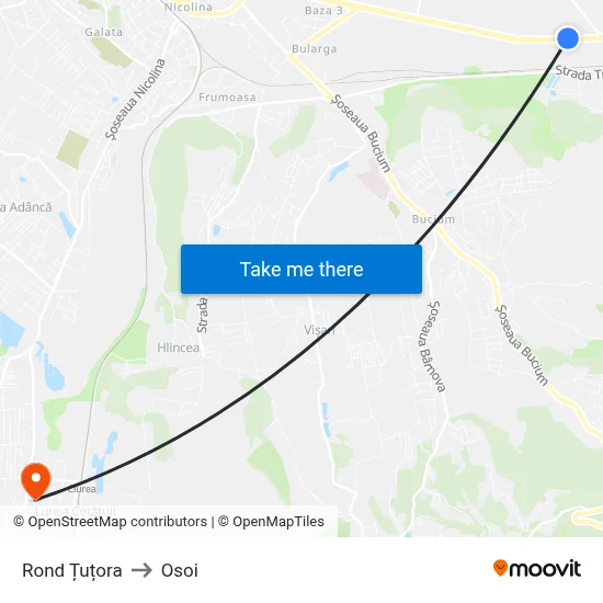 Rond Țuțora to Osoi map