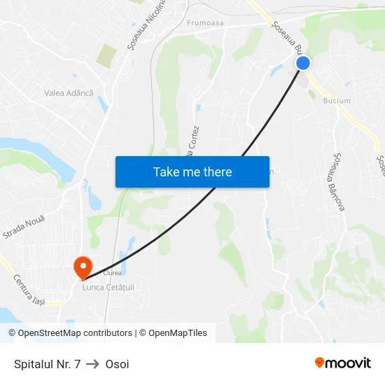 Spitalul Nr. 7 to Osoi map