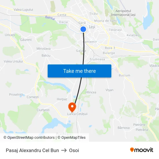 Pasaj Alexandru Cel Bun to Osoi map