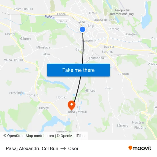 Pasaj Alexandru Cel Bun to Osoi map