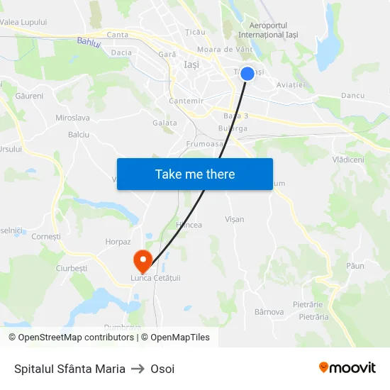 Spitalul Sfânta Maria to Osoi map