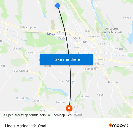 Liceul Agricol to Osoi map