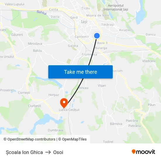 Școala Ion Ghica to Osoi map