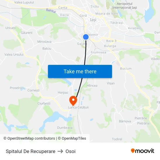 Spitalul De Recuperare to Osoi map