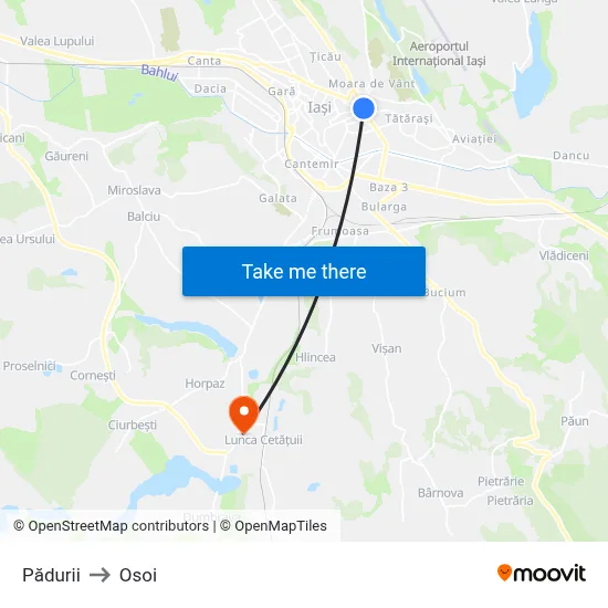 Pădurii to Osoi map