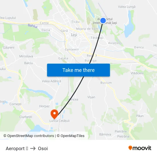 Aeroport ✈ to Osoi map