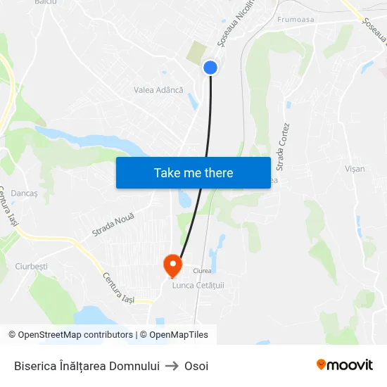 Biserica Înălțarea Domnului to Osoi map