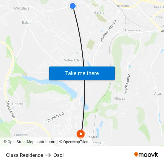 Class Residence to Osoi map