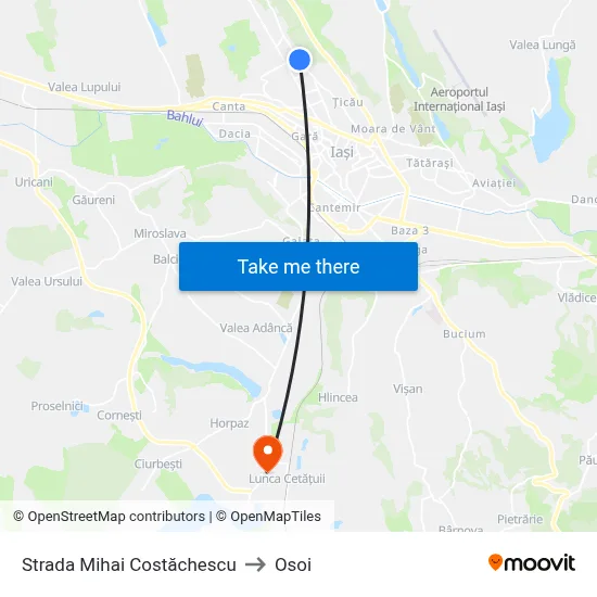 Strada Mihai Costăchescu to Osoi map