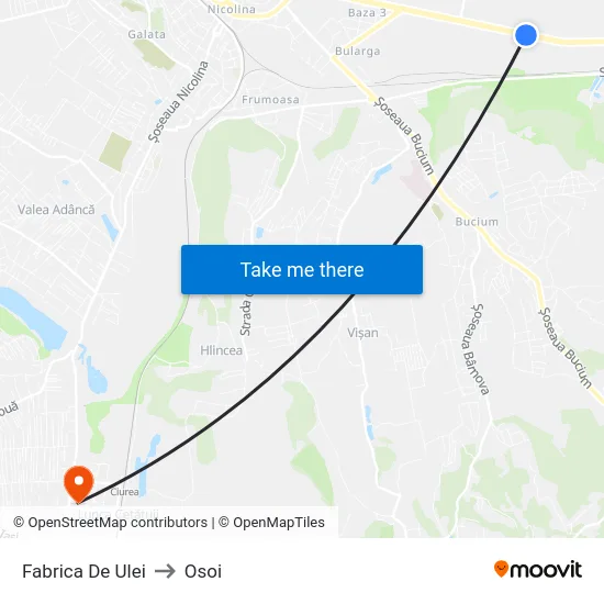 Fabrica De Ulei to Osoi map
