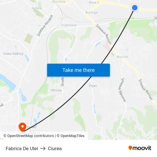 Fabrica De Ulei to Ciurea map