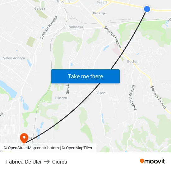 Fabrica De Ulei to Ciurea map