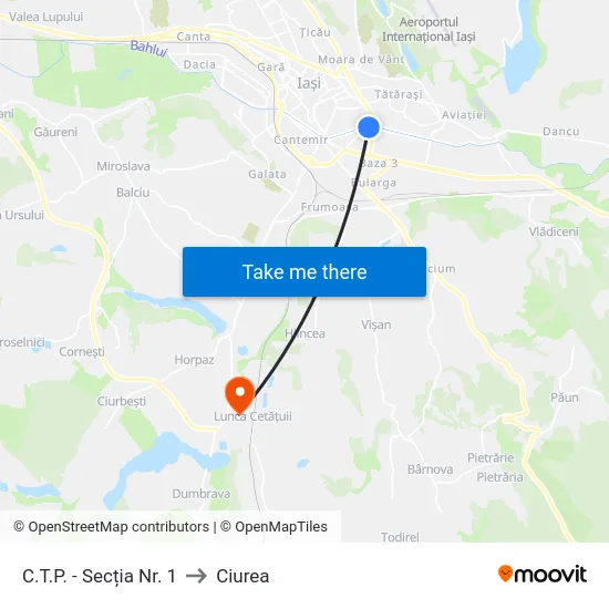 C.T.P. - Secția Nr. 1 to Ciurea map