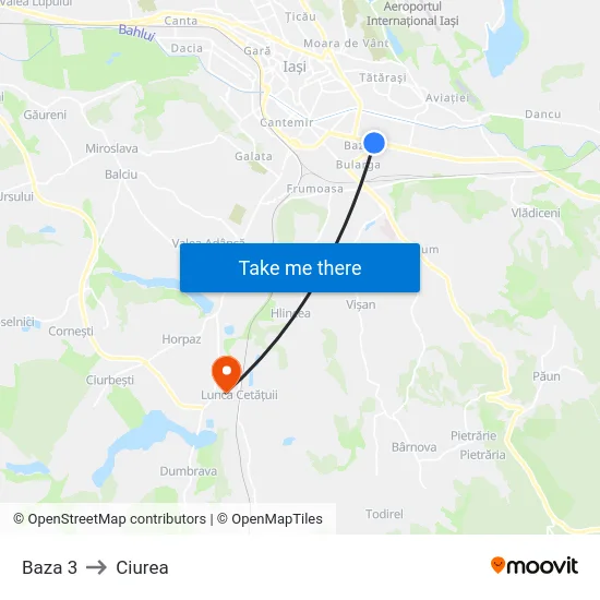 Baza 3 to Ciurea map