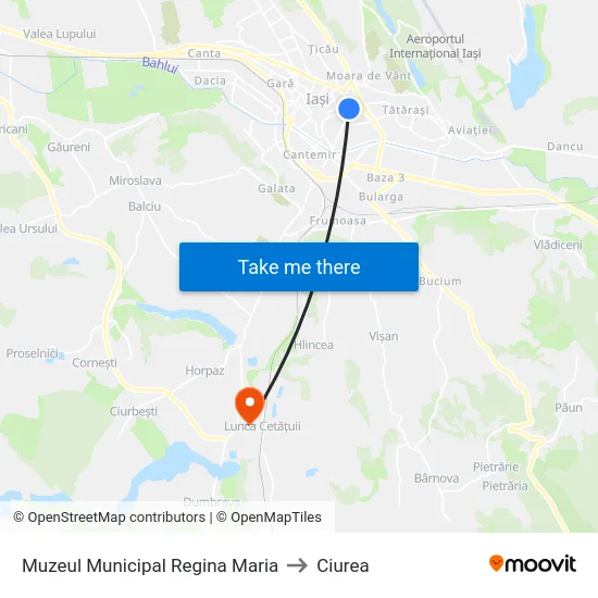 Muzeul Municipal Regina Maria to Ciurea map