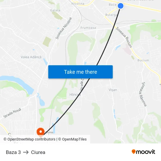 Baza 3 to Ciurea map