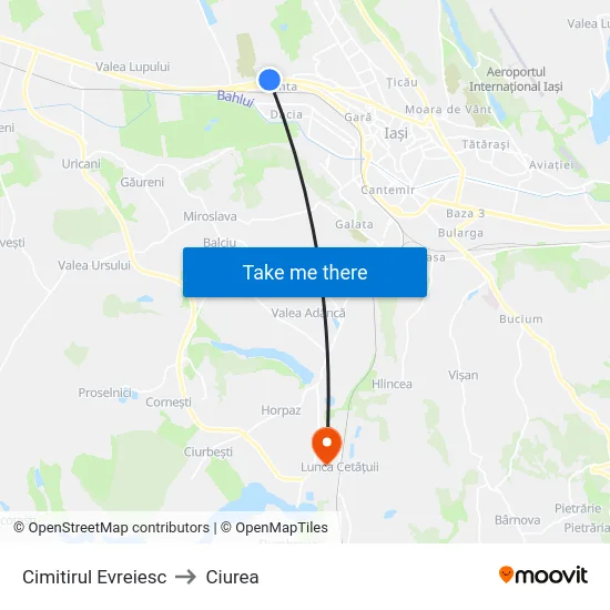 Cimitirul Evreiesc to Ciurea map