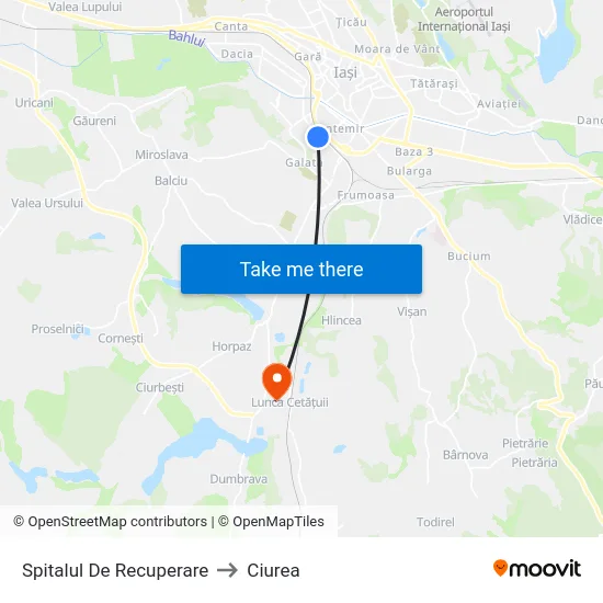 Spitalul De Recuperare to Ciurea map