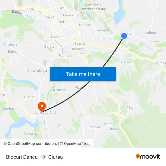 Blocuri Dancu to Ciurea map