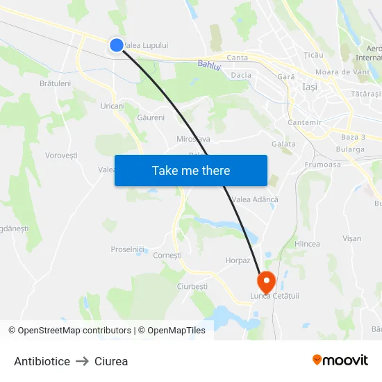 Antibiotice to Ciurea map