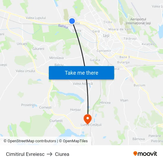 Cimitirul Evreiesc to Ciurea map