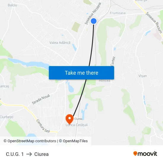 C.U.G. 1 to Ciurea map