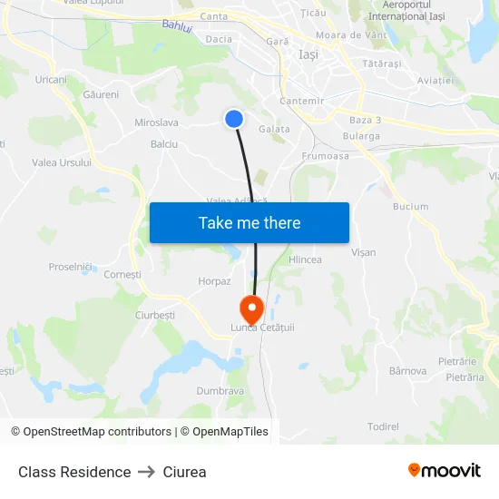 Class Residence to Ciurea map