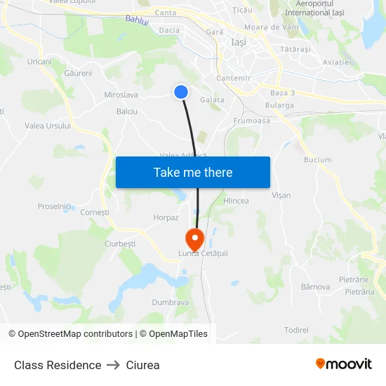 Class Residence to Ciurea map
