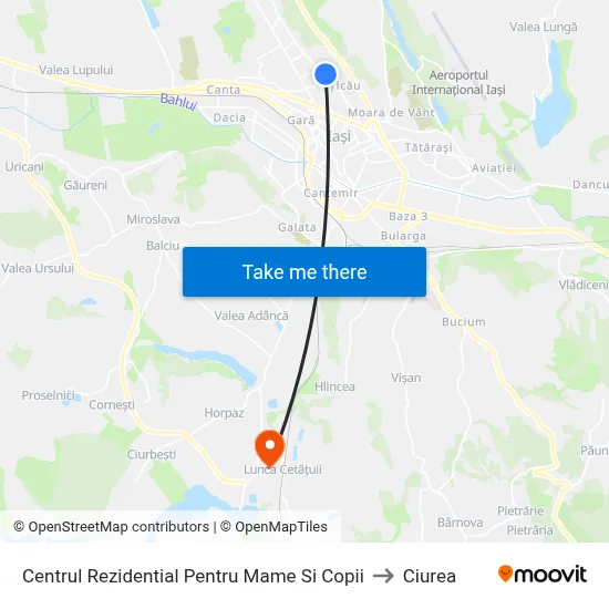 Centrul Rezidential Pentru Mame Si Copii to Ciurea map