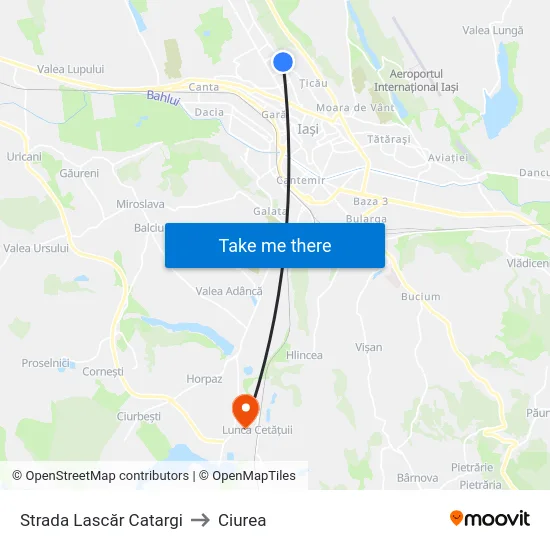 Strada Lascăr Catargi to Ciurea map