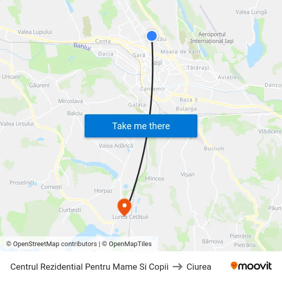 Centrul Rezidential Pentru Mame Si Copii to Ciurea map
