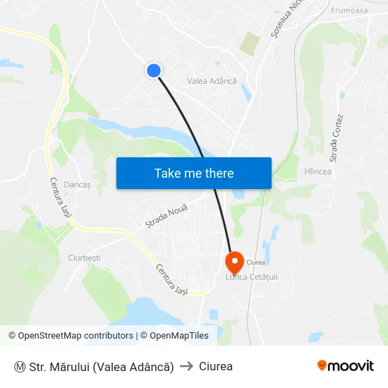 Ⓜ Str. Mărului (Valea Adâncă) to Ciurea map