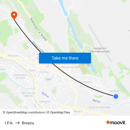 I.P.A. to Breazu map