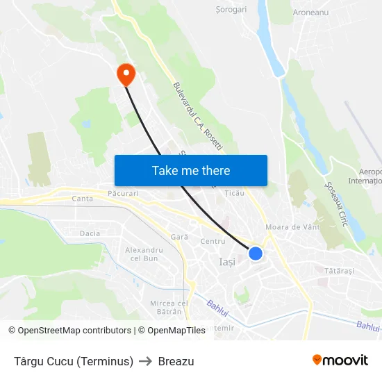 Târgu Cucu (Terminus) to Breazu map