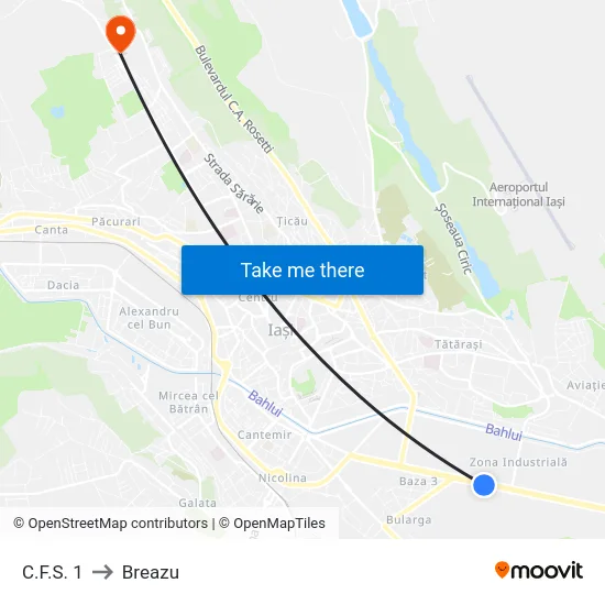 C.F.S. 1 to Breazu map
