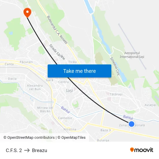C.F.S. 2 to Breazu map