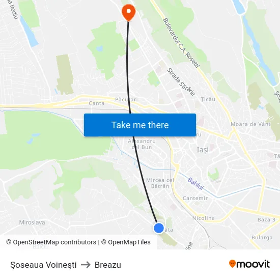 Şoseaua Voineşti to Breazu map