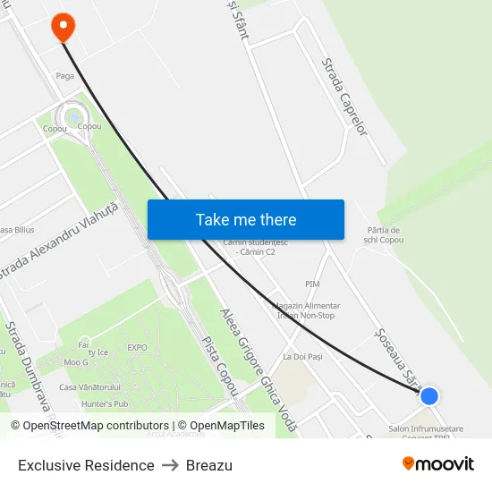 Exclusive Residence to Breazu map