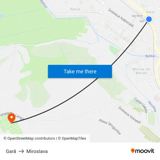 Gară to Miroslava map